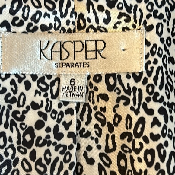 Kasper Deep Gray Black Double breasted Fitted Blazer Women’s Size 6 - Picture 7 of 9